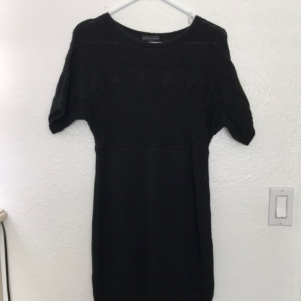 Black sweater dress